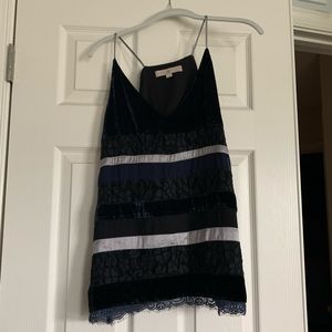 Loft velvet and lace Racerback